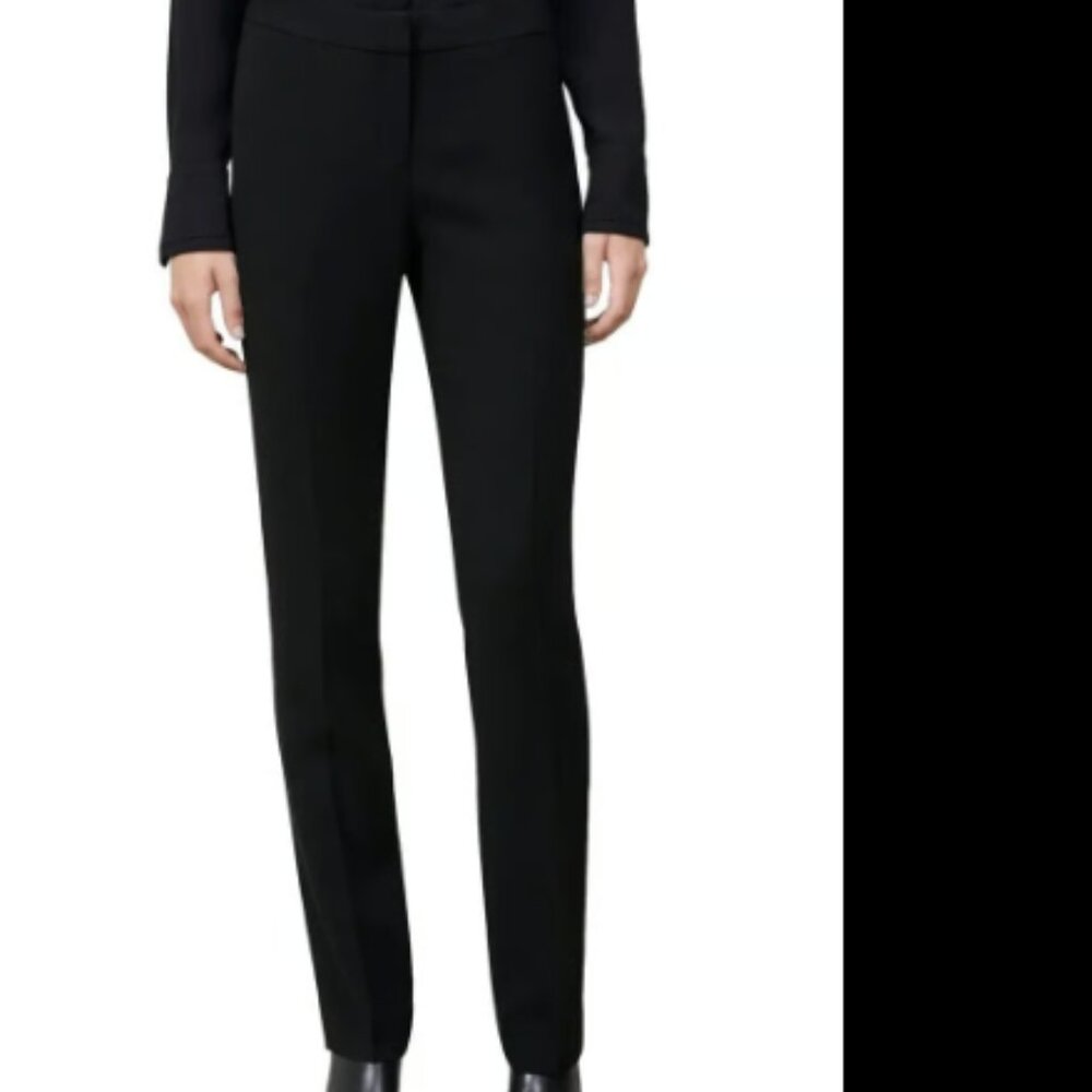 Lafayette 148 New York Women's Barrow Virgin Wool Straight Leg 10 Dark  Navy ink